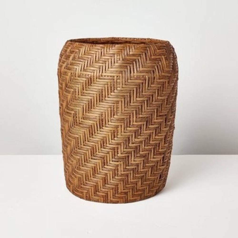 Large Round Woven Patterned Outdoor Plant Basket - Hearth & Hand Magnolia Target